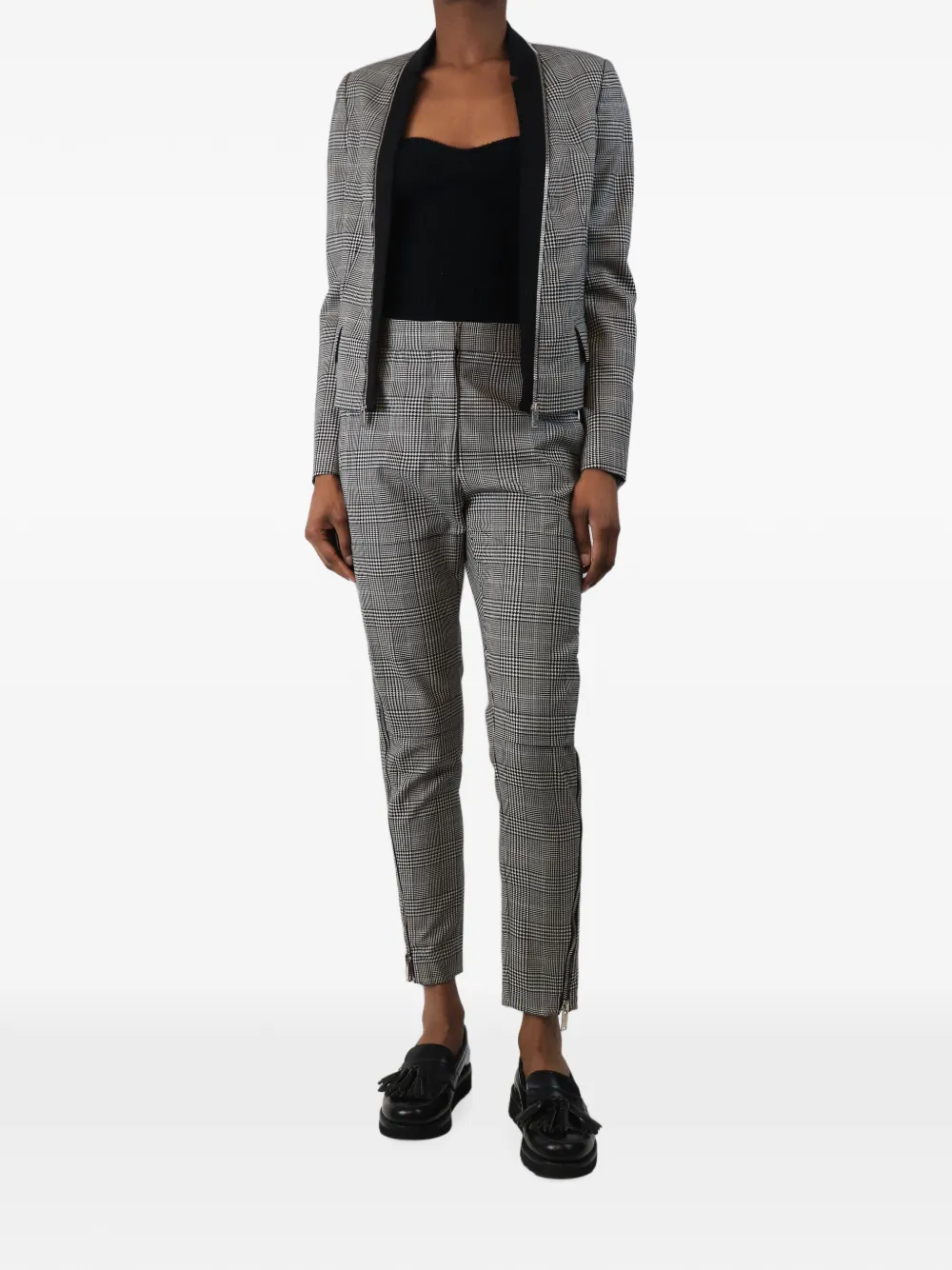 Stella McCartney Pre-Owned Completo Glen a quadri - Grigio