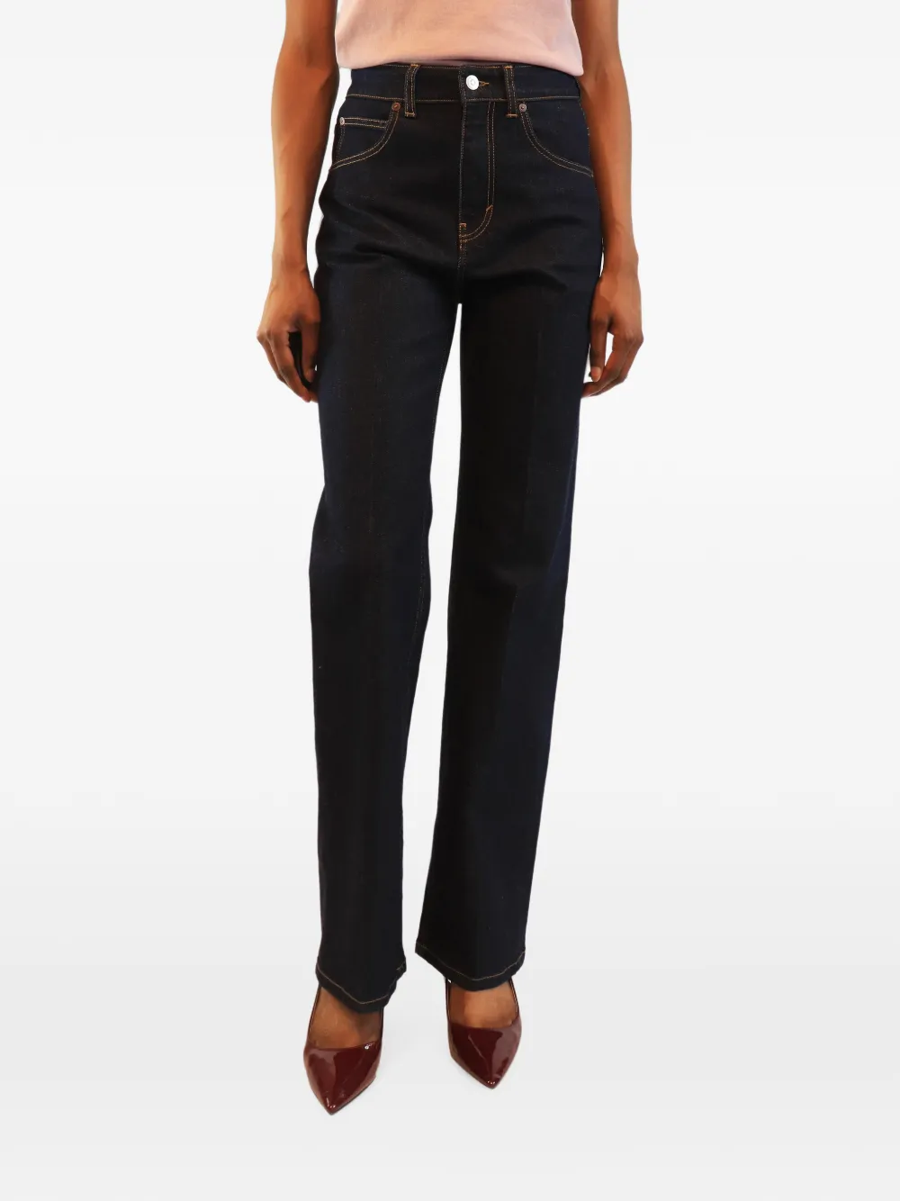 Pre-owned Victoria Beckham Julia Jeans In Blue