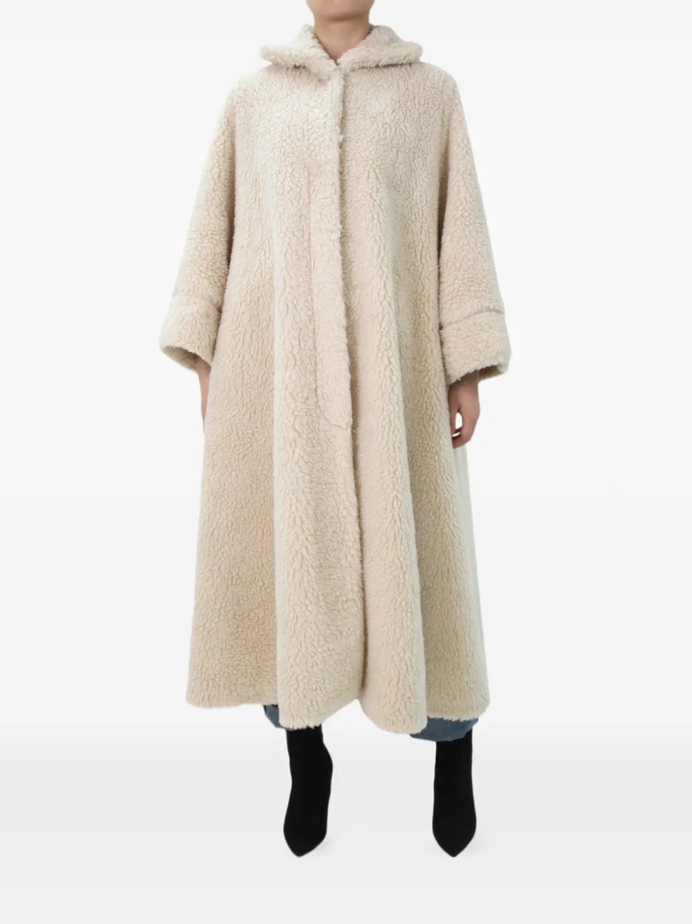 Bernadette flared cut coat - Neutrals