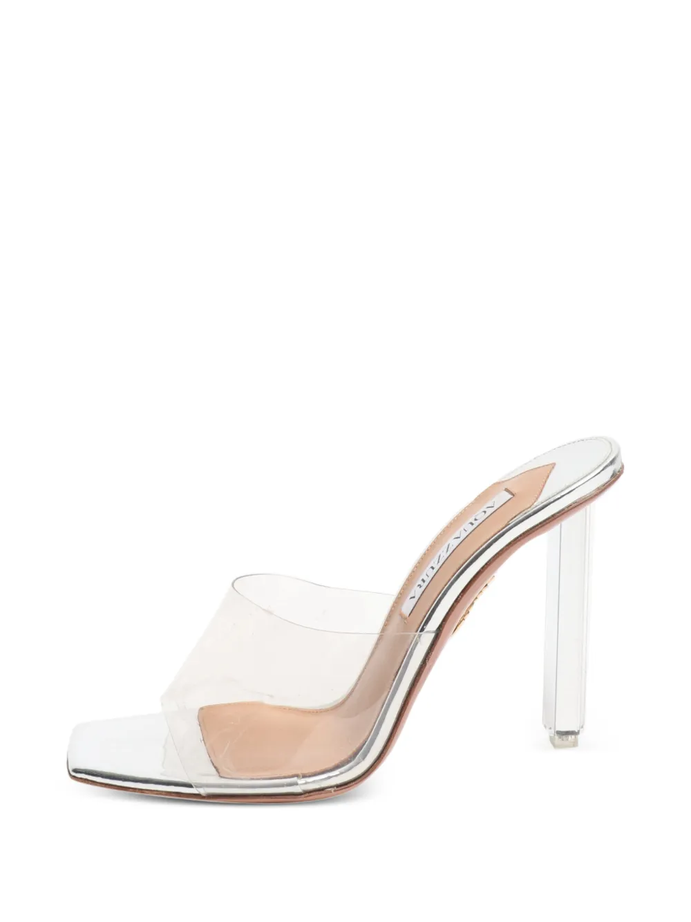 Aquazzura Mirror Plexi Sandalen - Silber