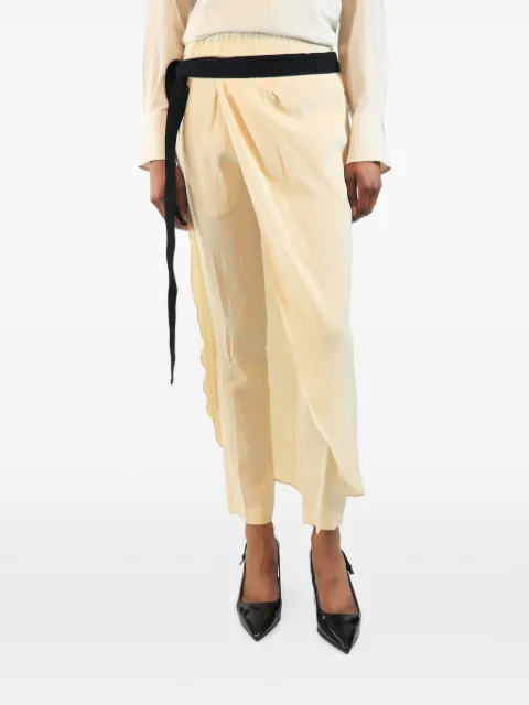 Brunello Cucinelli Vintage skirt-overlay straight trousers