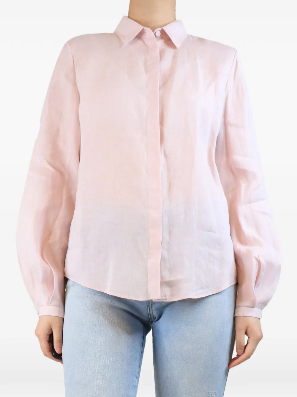 Gabriela Hearst long-sleeve linen blouse - Pink