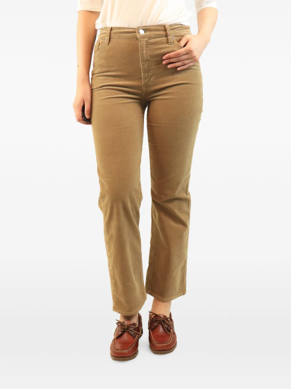 FRAME Jeans Le Sleek a coste - Marrone