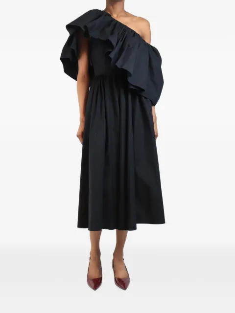 Alexander McQueen Pre-Owned ruffled one-shoulder midi dress