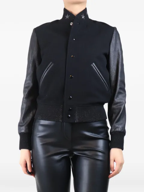 Saint Laurent Pre-Owned star-detail bomber jacket