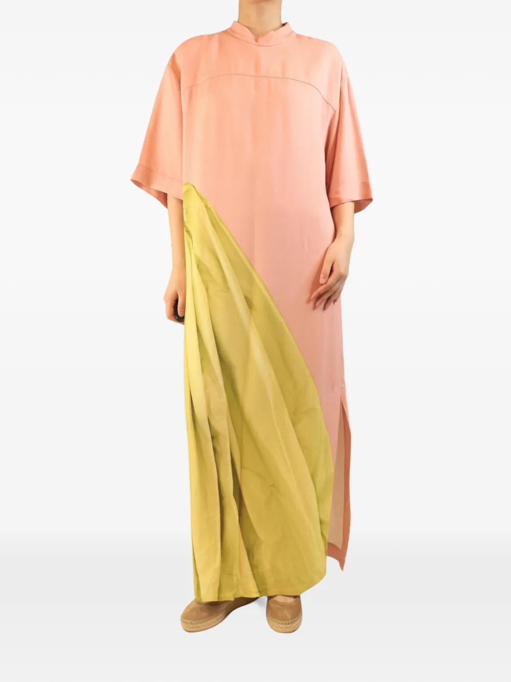 Dries Van Noten Pre-Owned Abito lungo drappeggiato - Rosa