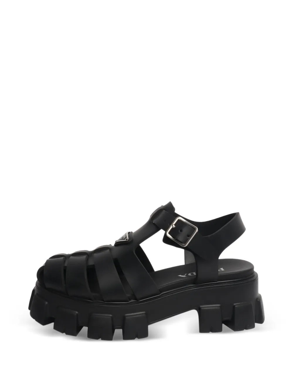 Prada Pre-Owned Sandali con suola rialzata - Nero