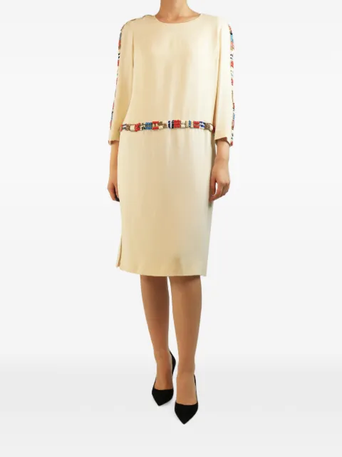 Tory Burch beaded silk midi day dress