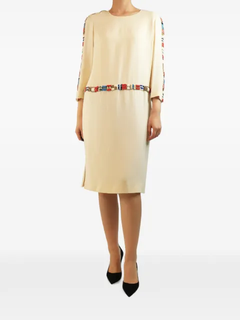 Tory Burch beaded silk midi day dress