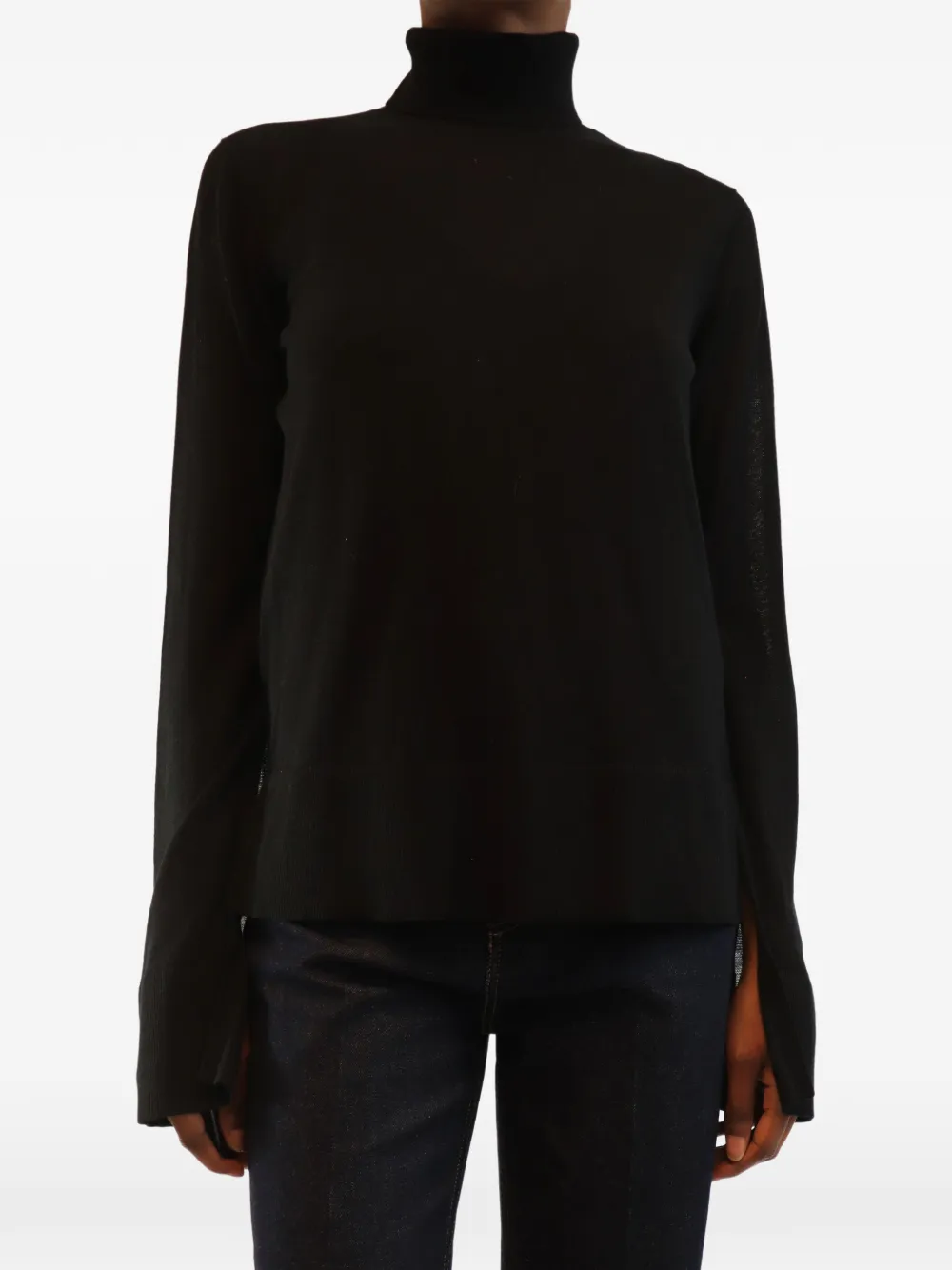 Pre-owned Totême Turtleneck Knit Sweater In Black