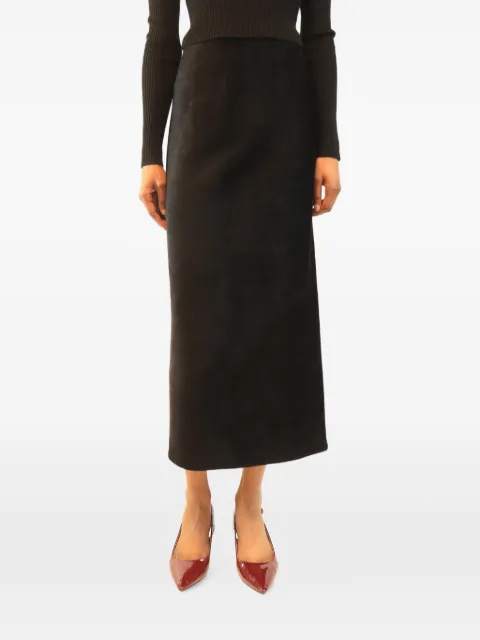 Alaïa Pre-Owned 플리스 미디 스커트