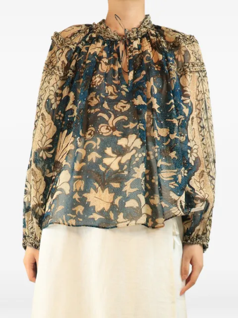 Ulla Johnson floral-print ruffled blouse