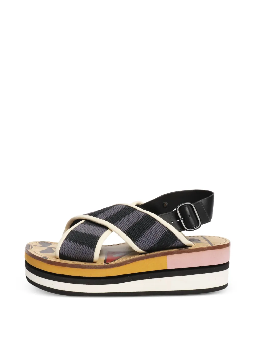 Marni Pre-Owned Sandalen mit überkreuzten Riemen - Schwarz
