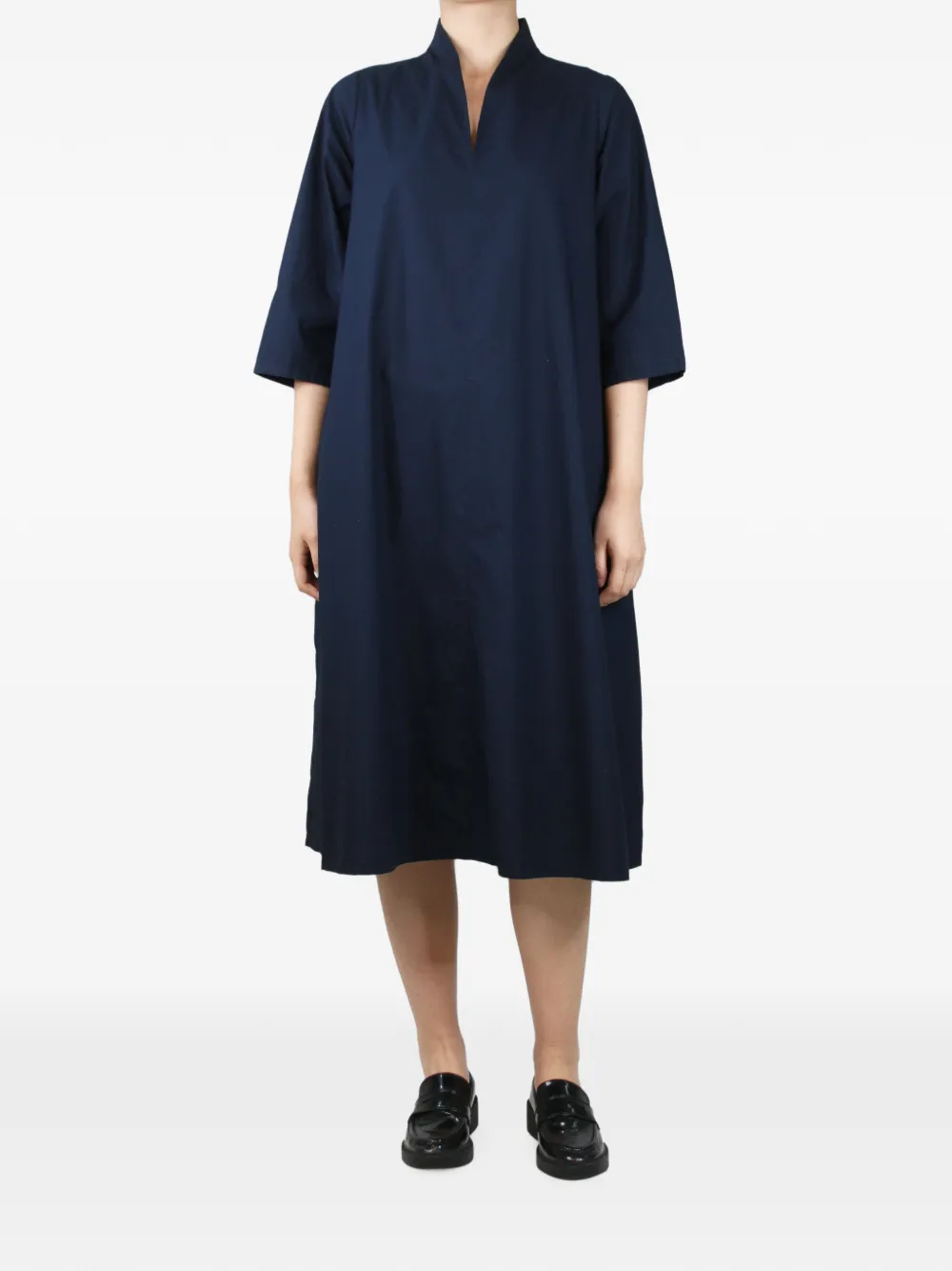 Labo Art Abito midi con scollo a V - Blu