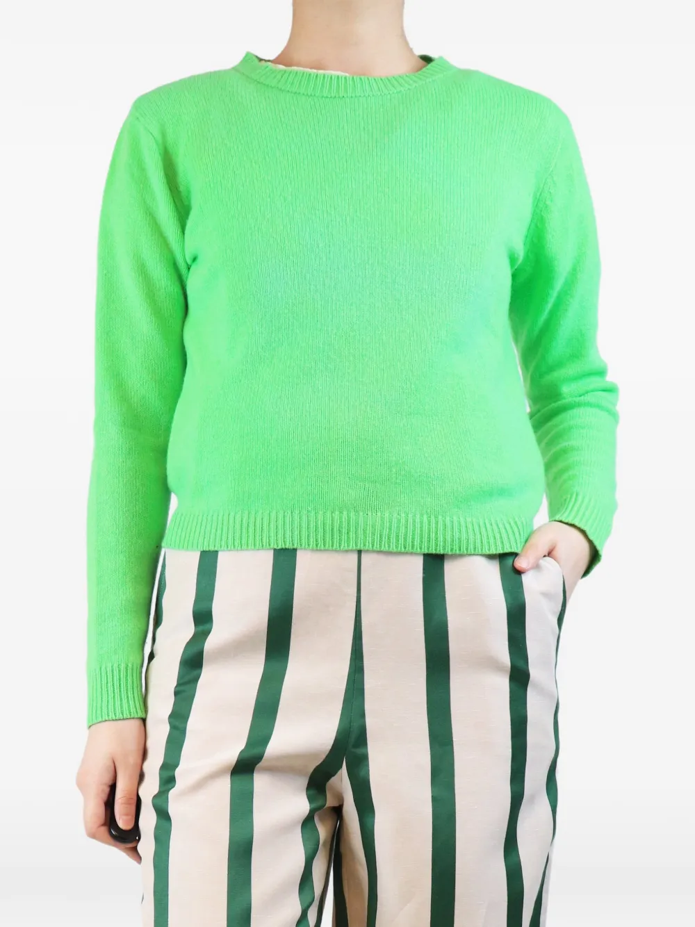 The Elder Statesman Maglione a coste - Verde