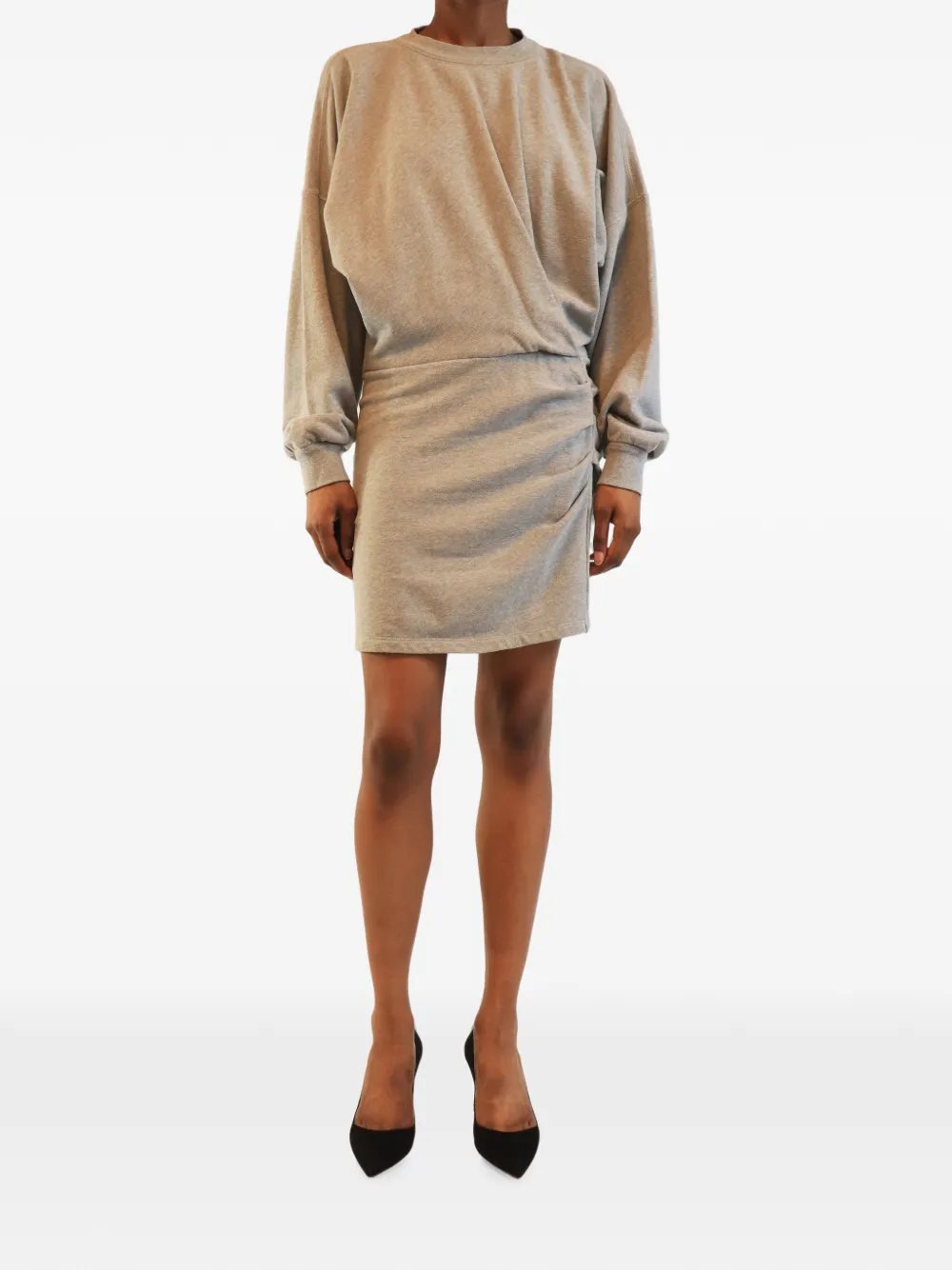 MARANT ÉTOILE Drapiertes Sweatshirtkleid - Grau
