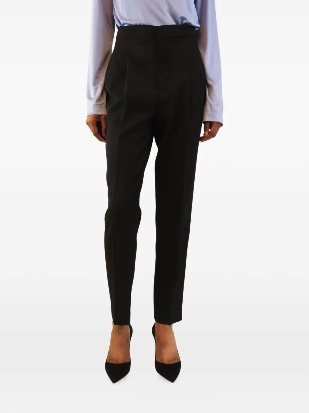 Nili Lotan pleated wool trousers - Black