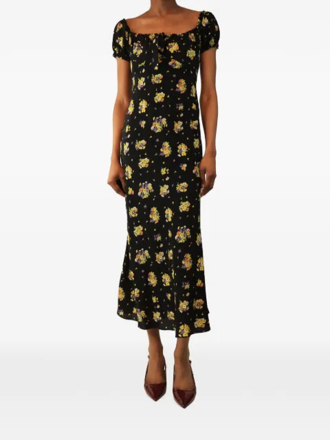 Alessandra Rich floral-print silk dress
