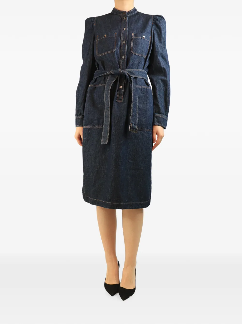 Weekend Max Mara Midikleid mit Gürtel - Blau