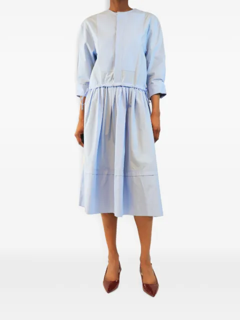 Marni Pre-Owned drawstring-waist poplin midi dress