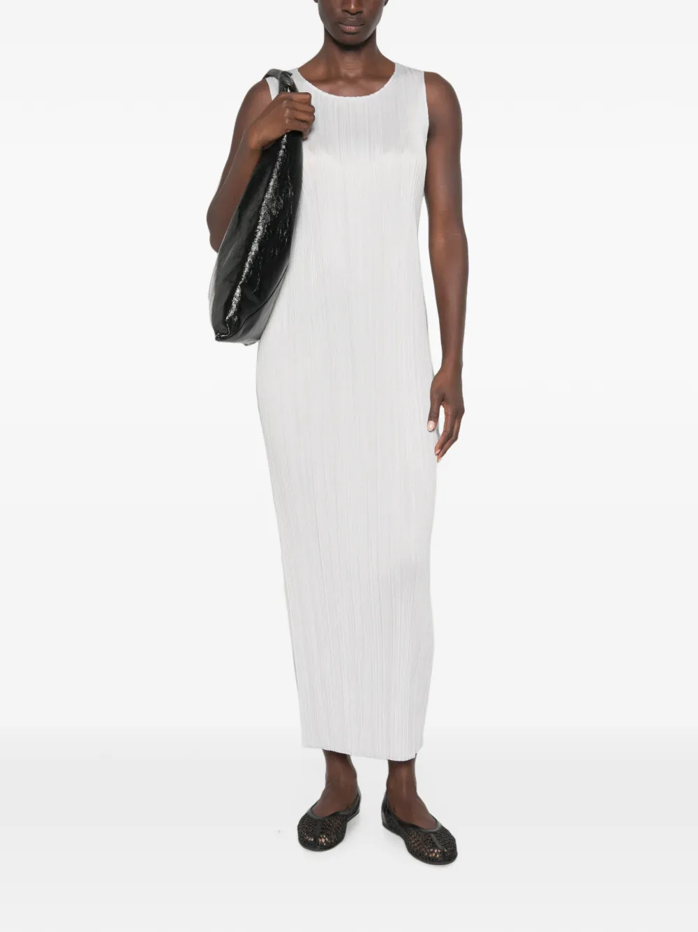 Pleats Please Issey Miyake Geplooide midi-jurk Grijs