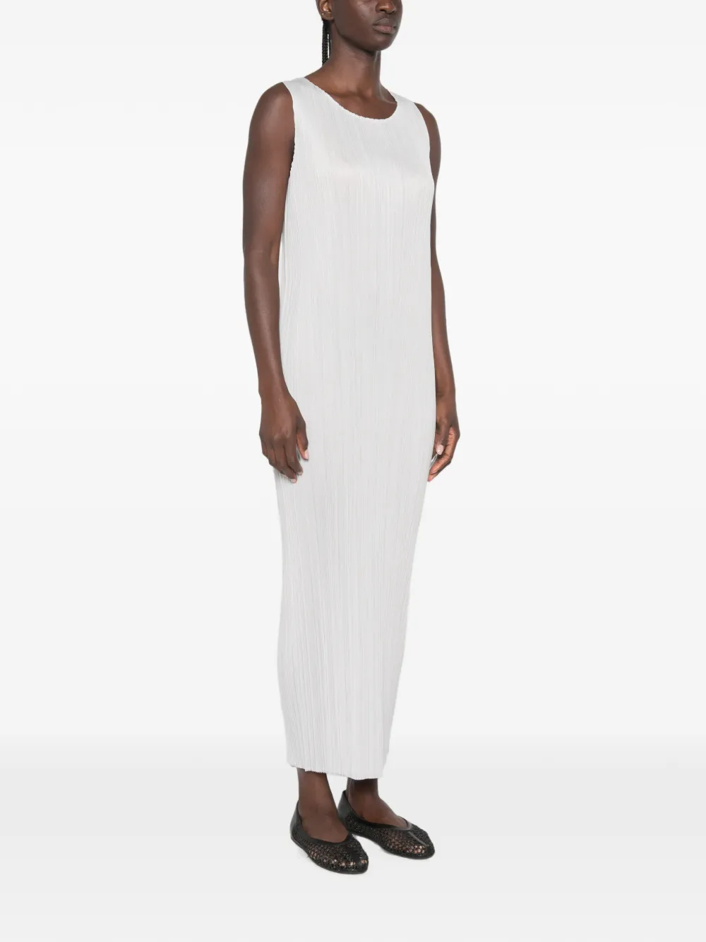 Pleats Please Issey Miyake Geplooide midi-jurk Grijs