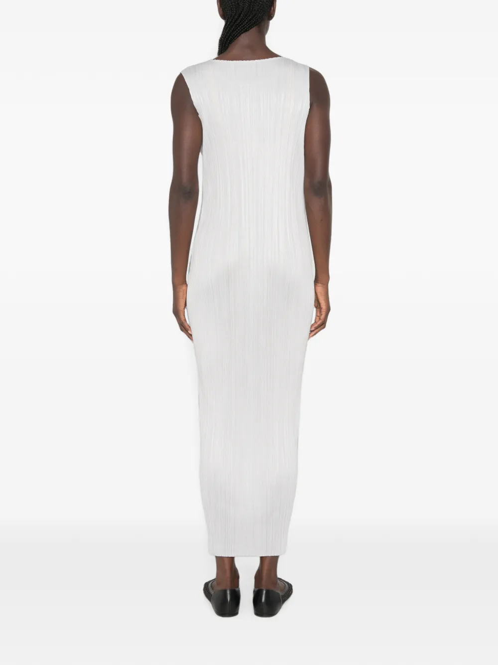 Pleats Please Issey Miyake Geplooide midi-jurk Grijs