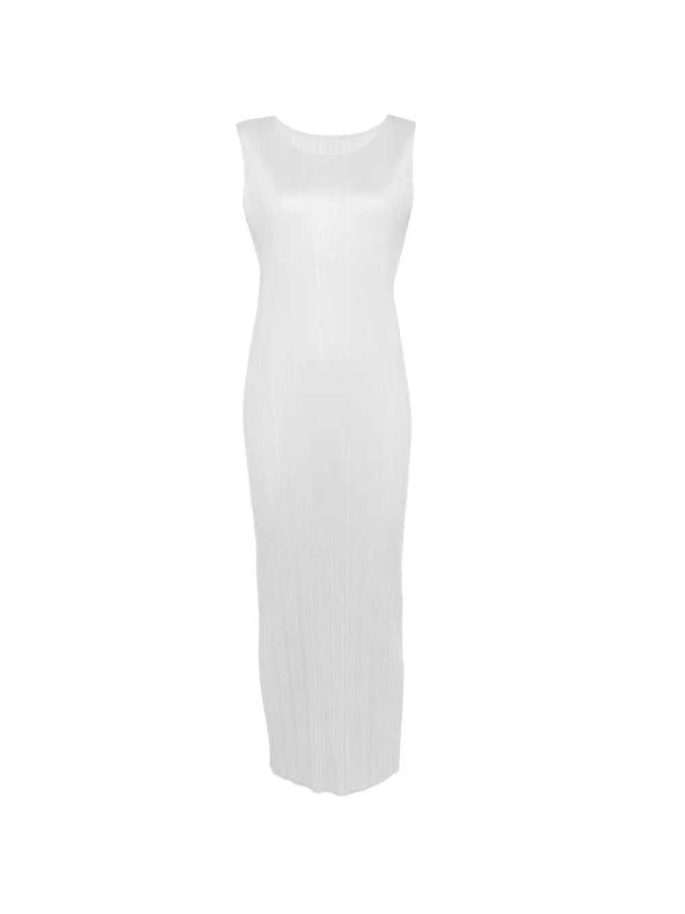 Pleats Please Issey Miyake pleated-design midi dress - Grigio