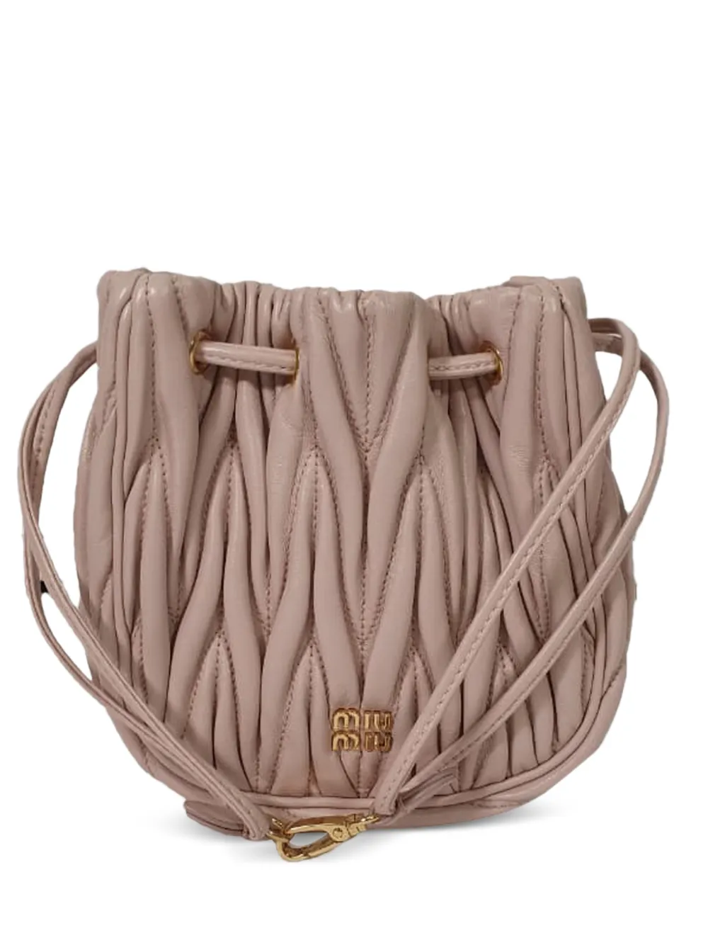 Miu Miu Pre-Owned Matelassé bucket bag - Rosa