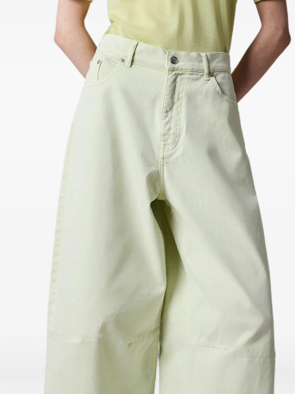 Paul Smith Lichtgele denim jeans met barrelpijpen Geel