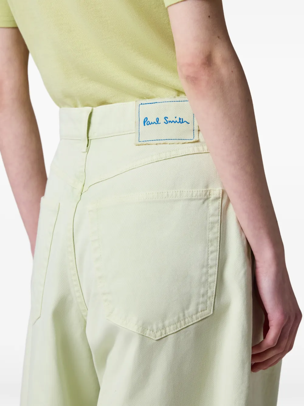 Paul Smith Lichtgele denim jeans met barrelpijpen Geel