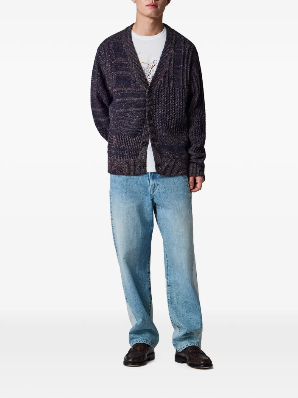 PS Paul Smith Vest met patchwork Bruin