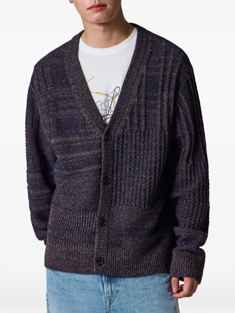 PS Paul Smith Vest met patchwork Bruin