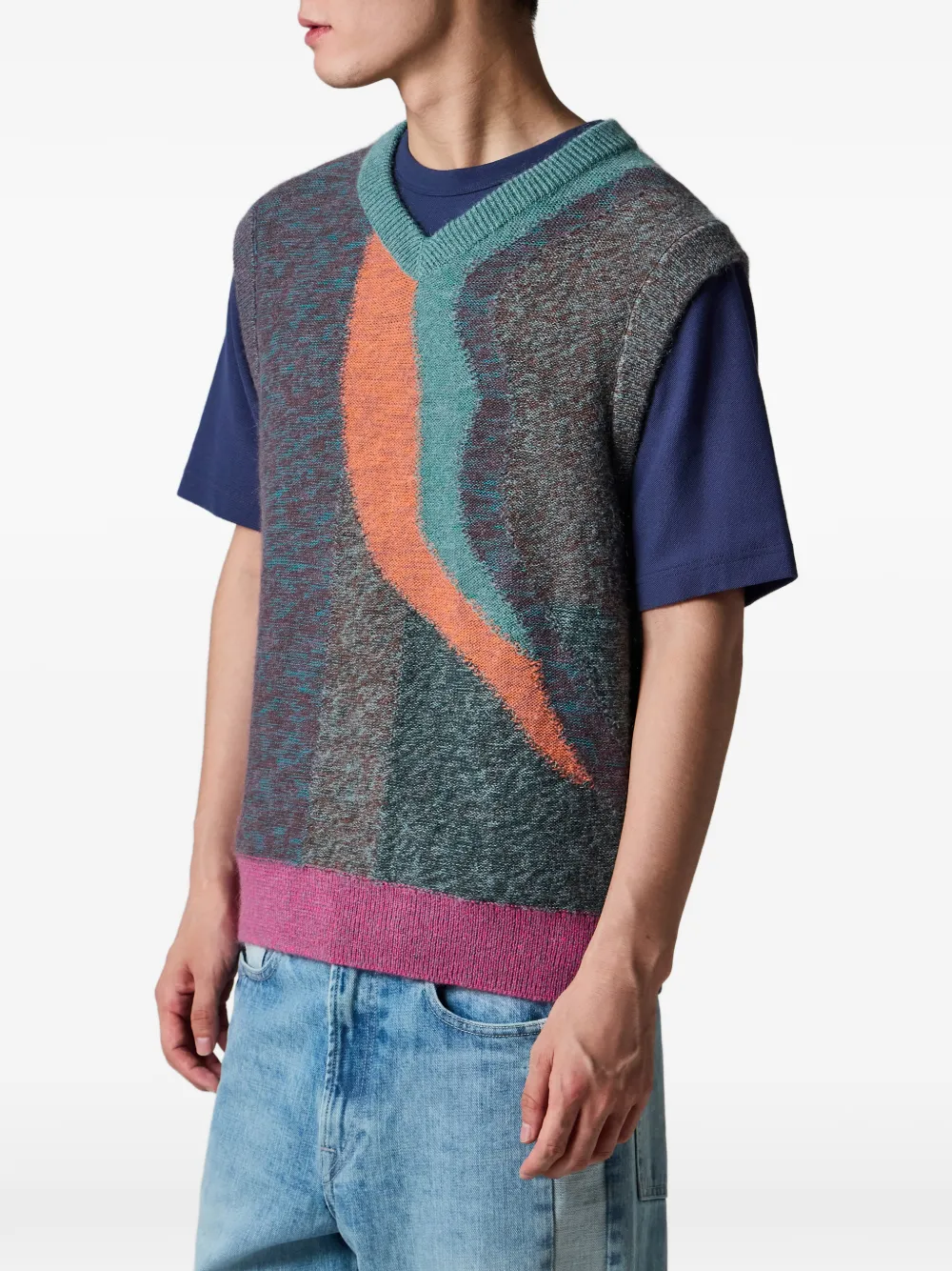 PS Paul Smith Hemd met abstract patroon Grijs