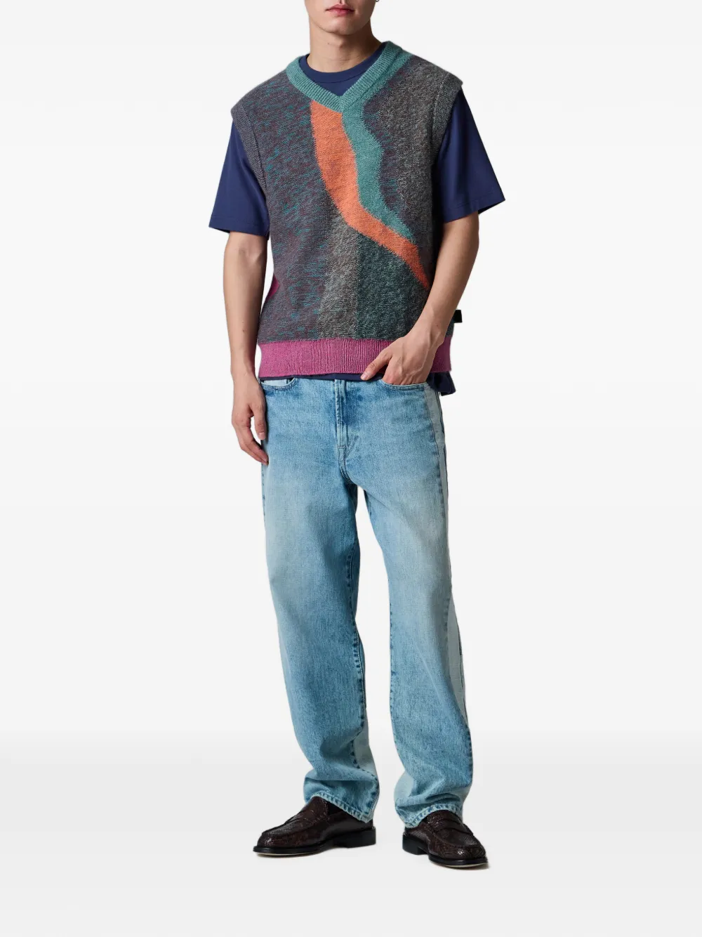PS Paul Smith Hemd met abstract patroon Grijs