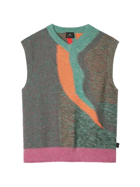 PS Paul Smith chaleco tejido con motivo abstracto