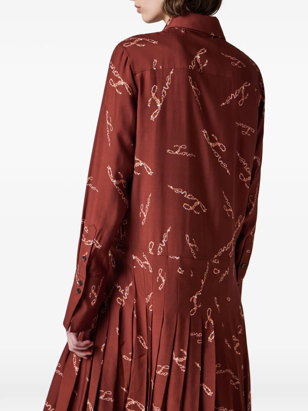 Paul Smith Jurk met bordeauxrode Love-print Rood