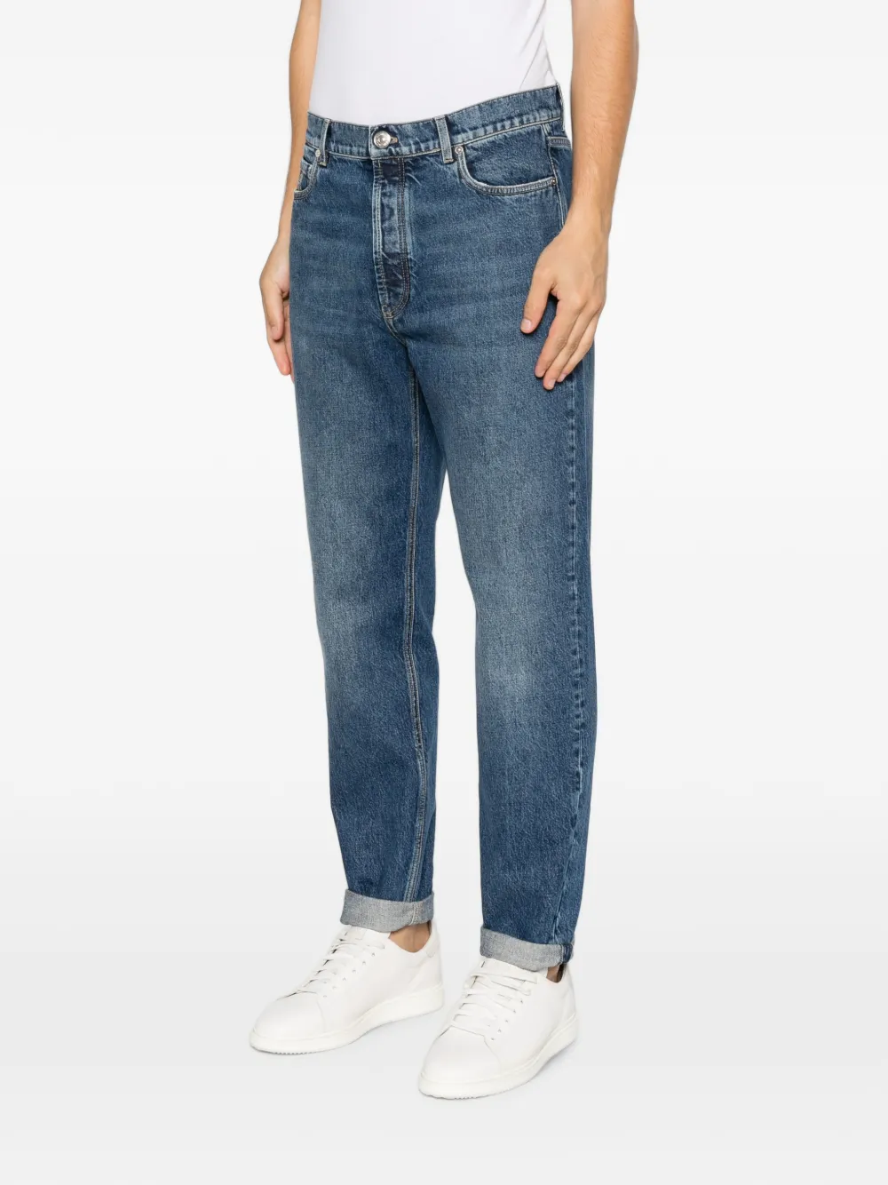 Brunello Cucinelli belt-loops Jeans | Blue | FARFETCH PH