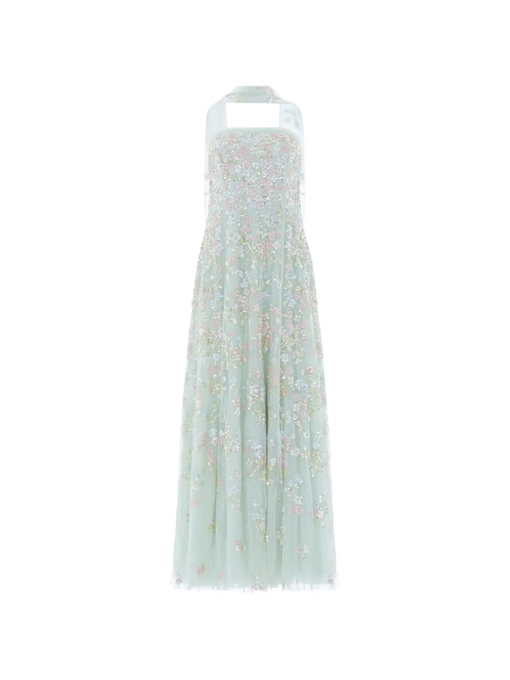 Needle & Thread Forget-Me-Not strapless maxi dress