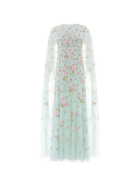 Needle & Thread Rose Bloom cape maxi gown