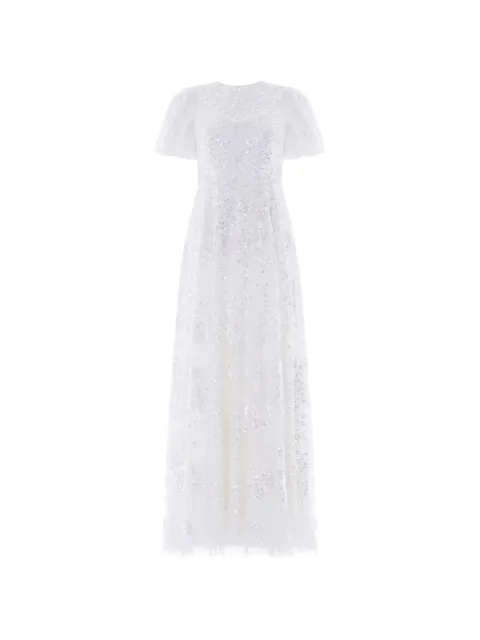 Needle & Thread Anais sequin-embellished gown