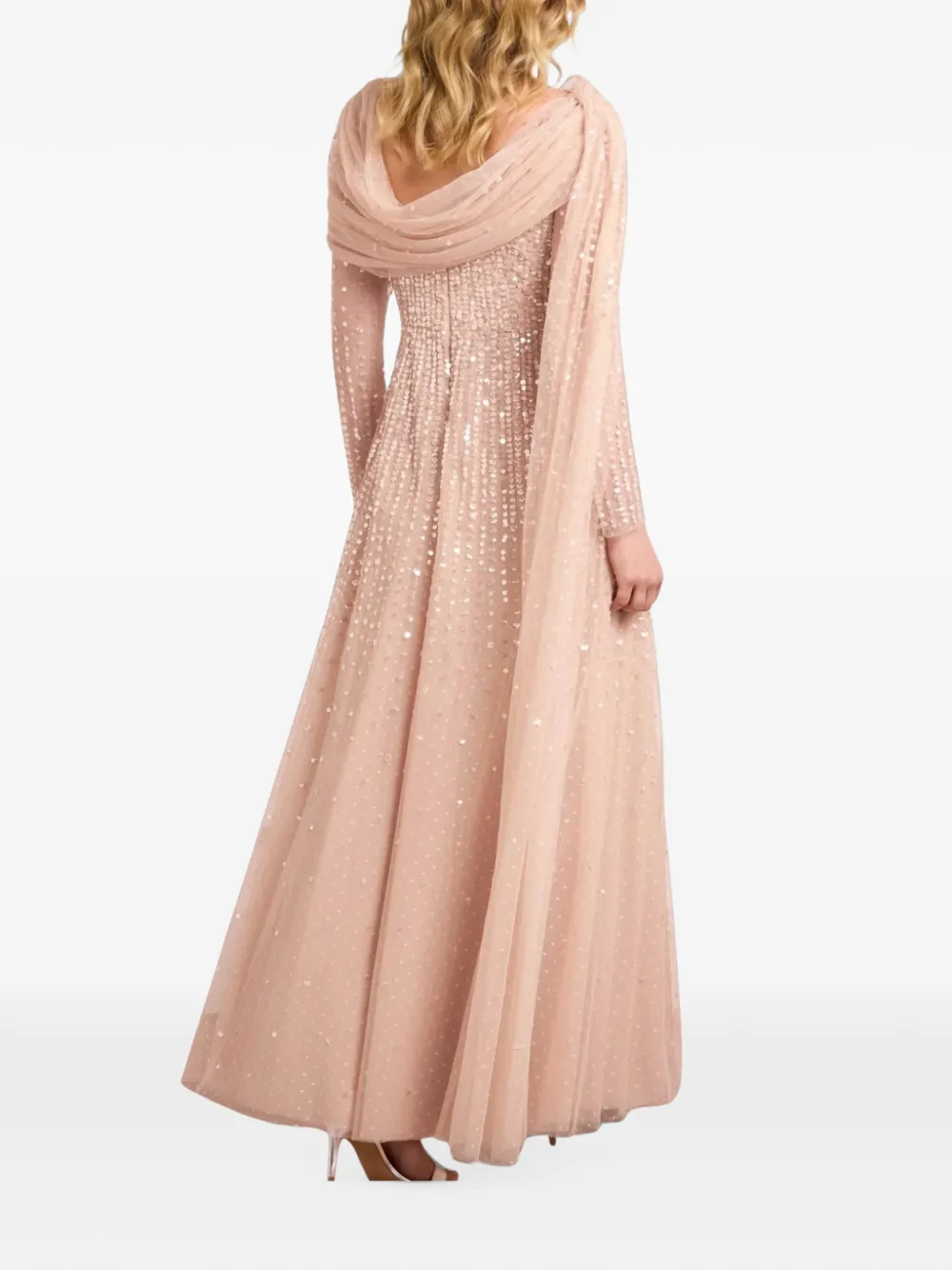 Needle & Thread Moonlight gedrapeerde avondjurk verfraaid met pailletten Roze