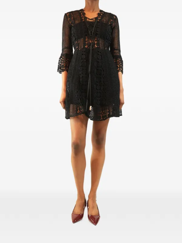 lace a line dress self portrait Self-Portrait lace-up A-line | Black Color:Rose this dress is designed SS_8_5 Lauren Ralph Lauren Woven