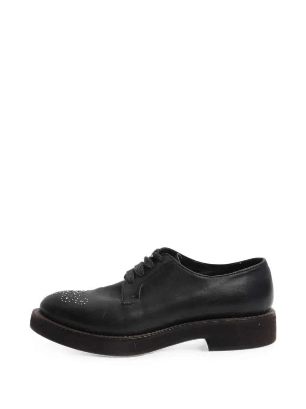 Brunello Cucinelli Vintage Derby-Schuhe mit Strass - Schwarz