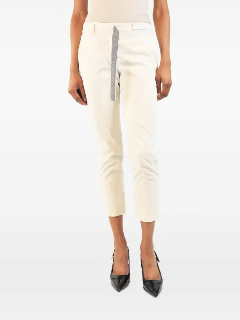 Brunello Cucinelli Vintage pantalon slim à passants de ceinture