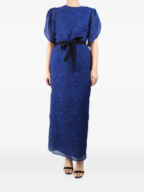 ERDEM cloque belted dress
