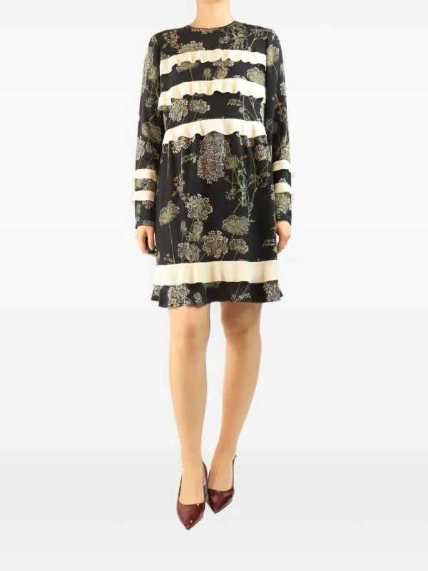 Red Valentino Vintage フローラル ロングスリーブミニドレス 