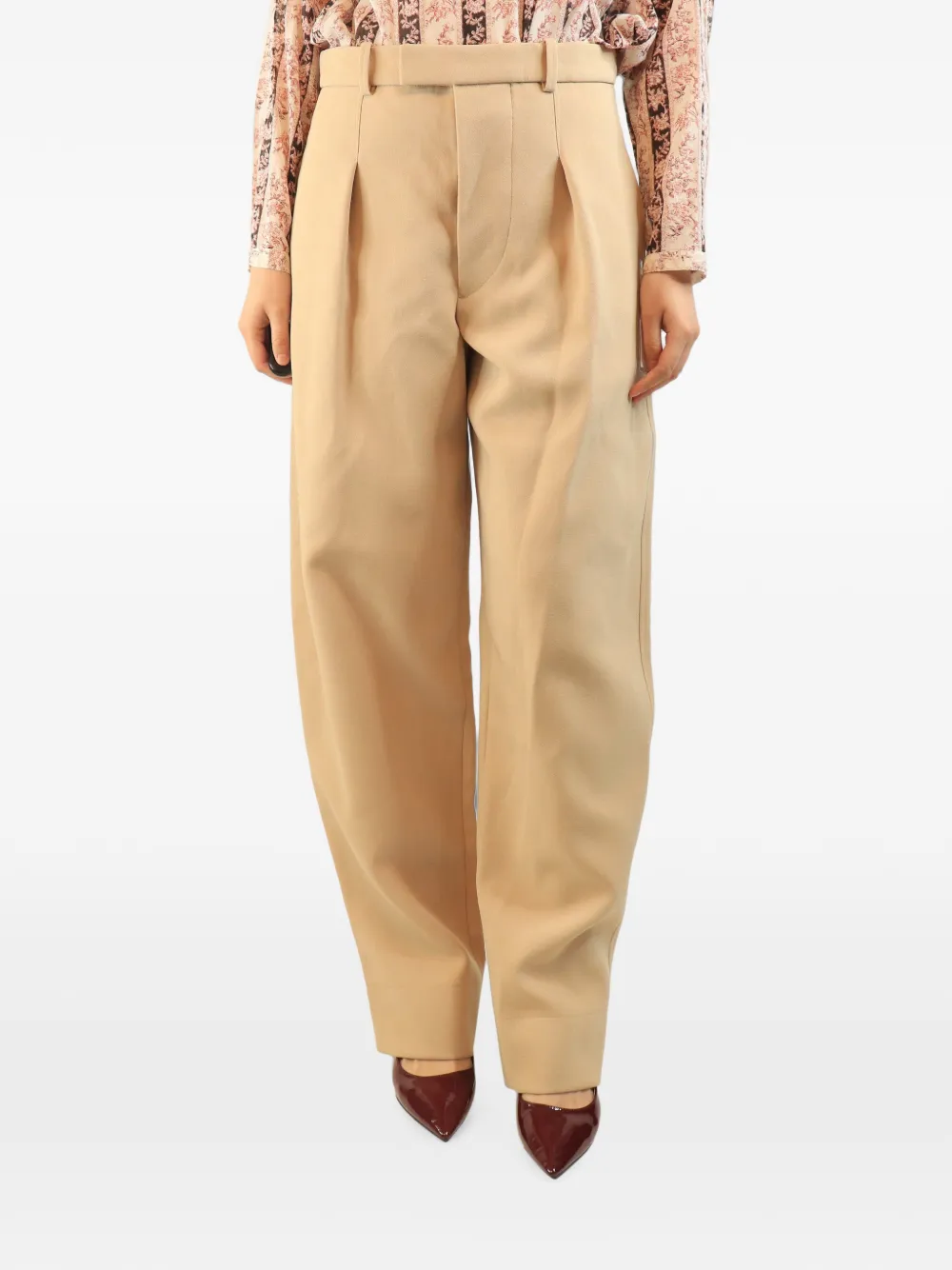 WARDROBE.NYC Pantaloni in lana con pieghe - Toni neutri