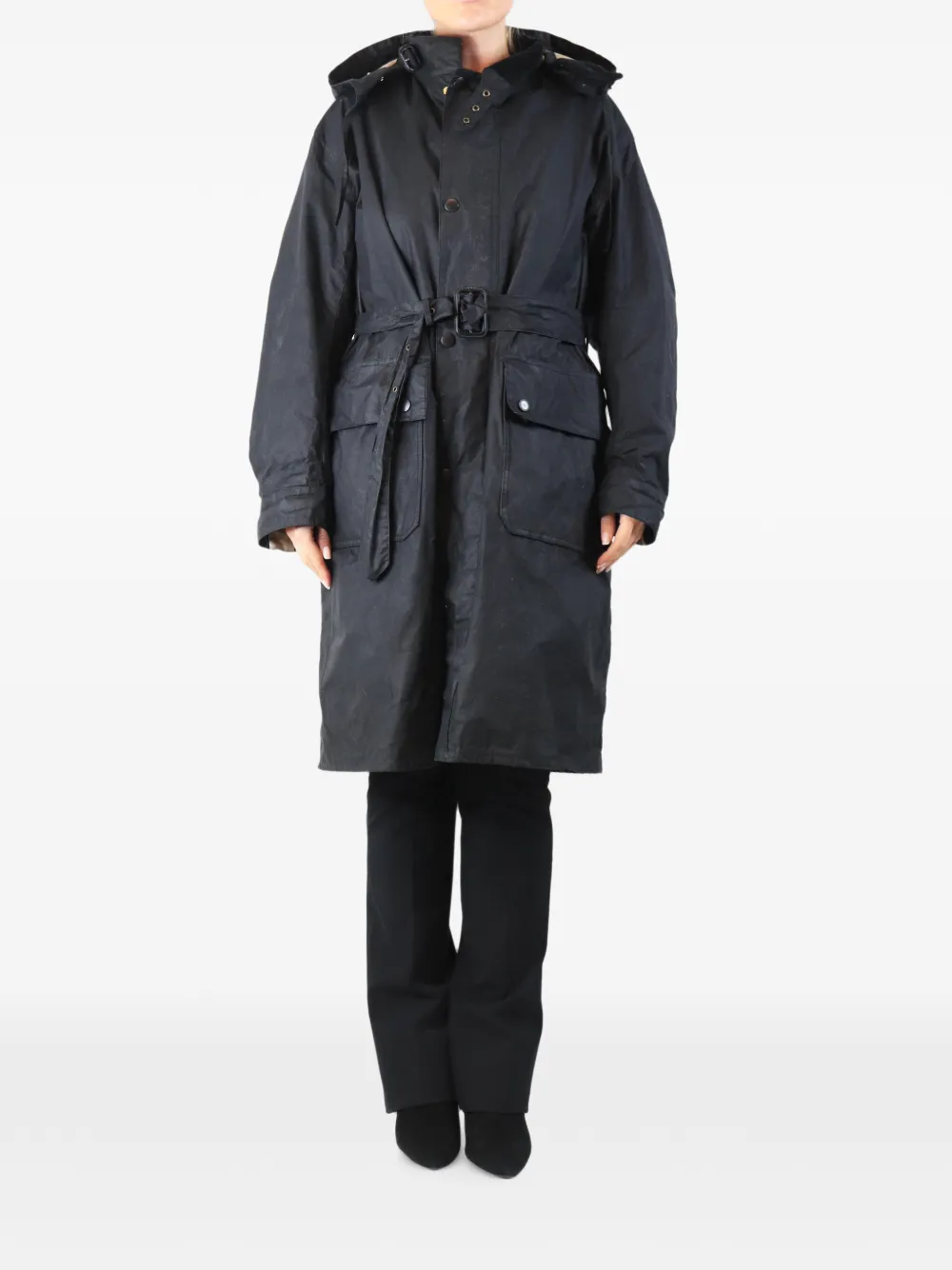 Barbour x Margaret Howell belted parka - Black
