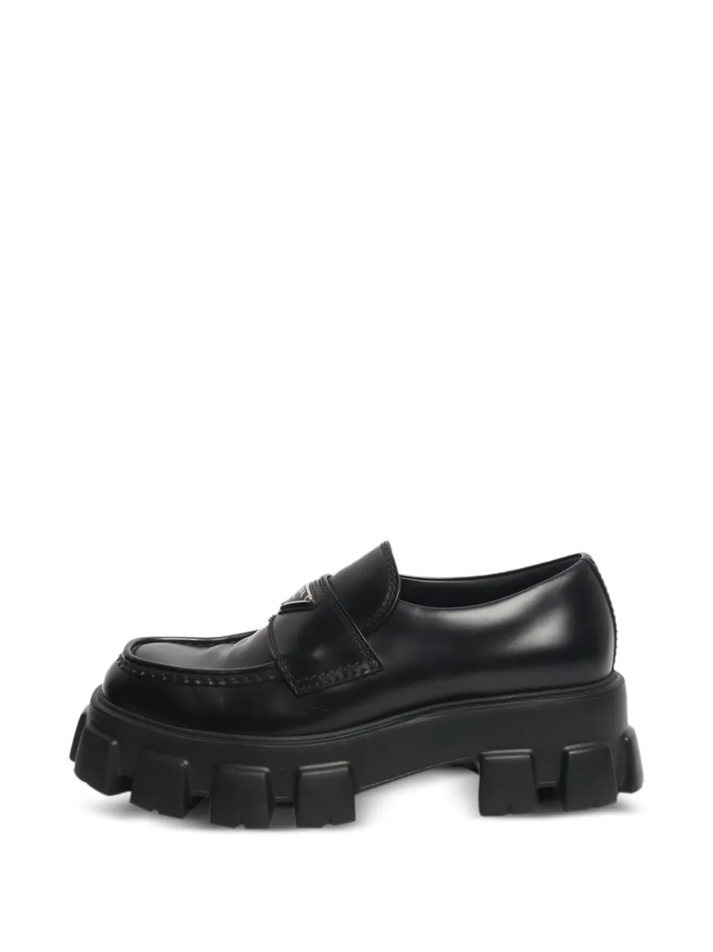 Prada Pre-Owned Mocassini Monolith con plateau - Nero